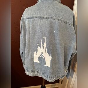 Disney Inspired Denim Jacket w/ Cinderella Castle Design